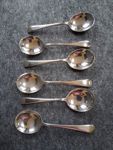 Silver plated soup spoons - soup,
