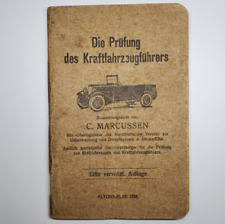 Original Antique Car automobile driving German vehicle instructor manual 1928
