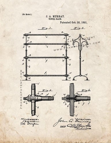 Bathroom towel rack patent - bathroom,