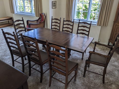 Ercol dinning room table - dinning,