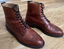 Men’s Crockett & Jones “Skye 3” Calf Leather Full Brogue Derby Boot Size 10.5UK