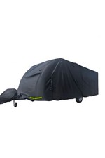OLPRO Breathable Waterproof 4Ply Caravan Cover, Free Hitch Cover Black, Winter