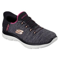 Skechers Slip Ins Summits Dazzling Haze Hands Free Womens Trainers Black UK 4-8