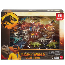 Jurassic World Chaos Theory Mini Figures 20 Pack - Dinosaur Toy Playset Toy