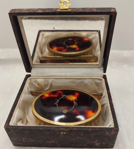 Vintage celluloid brush and - vintage,