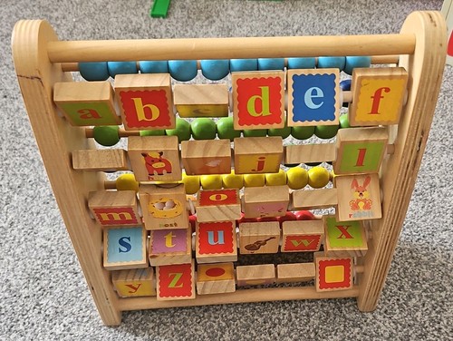 Wooden alphabet and - alphabet,