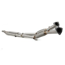 STAINLESS EXHAUST FRONT DECAT Y PIPE DOWNPIPE FOR VW GOLF MK5 R32 3.2 04-09