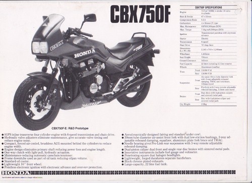 1983 honda cbx750 d - honda,
