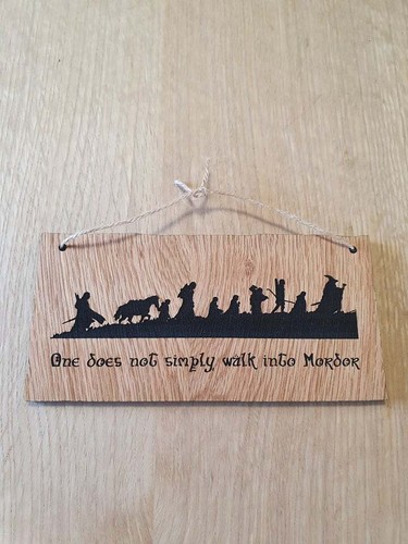 Lasercut wooden sign lotr - sign.,