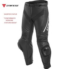 Pantalone in pelle Dainese delta 3 short leather pants gamba corta BLACK/BLACK/W