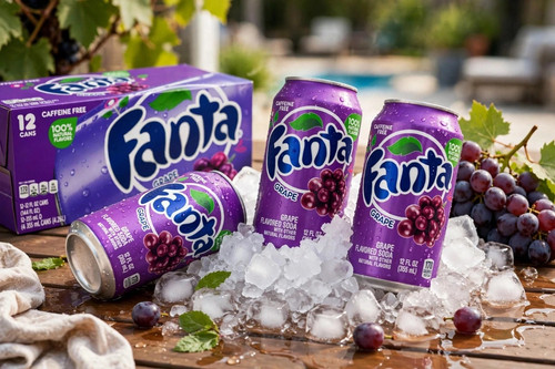 Fanta grape 355ml cans - fanta, 12