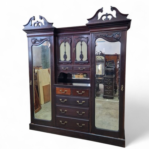 Victorian triple wardrobe - victorian,
