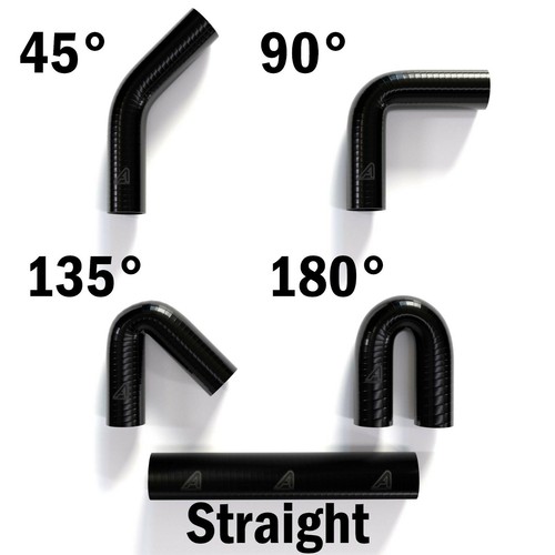 Black silicone hose - silicone, elbow