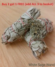 White Sage Smudge Stick 4.5" Native American Smudge Stick Vegan Buy 2 get 1 FREE