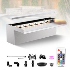 Longrun 30cm Pond Waterfall Blade Kit, 304 Stainless Steel Waterfall Feature