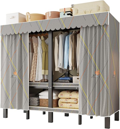 Portable closet wardrobe with - wardrobe,