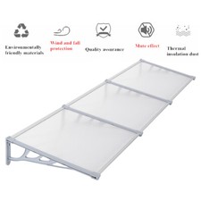 Front Door Canopy Porch Rain Protector Awning Lean to Roof Shelter Shade Cover