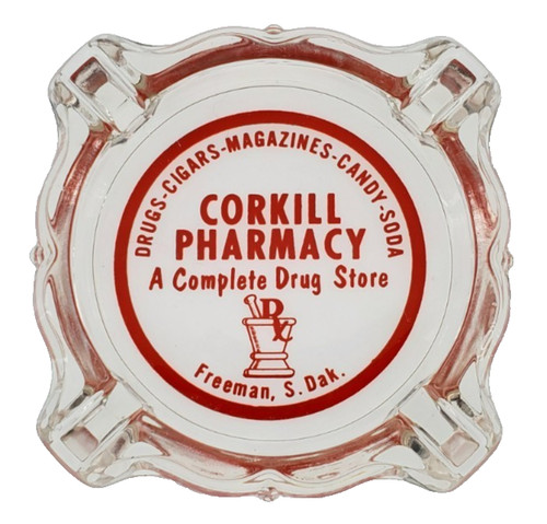 Vintage glass ashtray - glass,