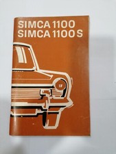 simca 1100 1100 s booklet