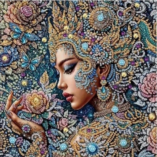Diy colourful thai lady - colourful,
