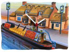 narrow boat wall hanging clock