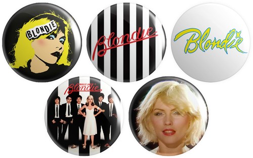 Blondie button pin badges - 5, x