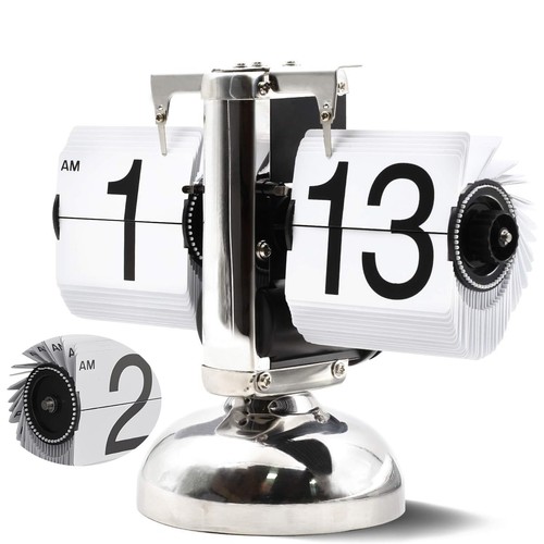 Retro flip down desk clock - desk,