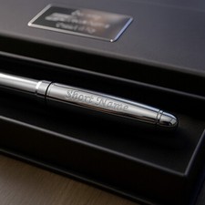 Personalised Engraved Silver Ball Pen and Gift Box with Free Postage | Black Ink
