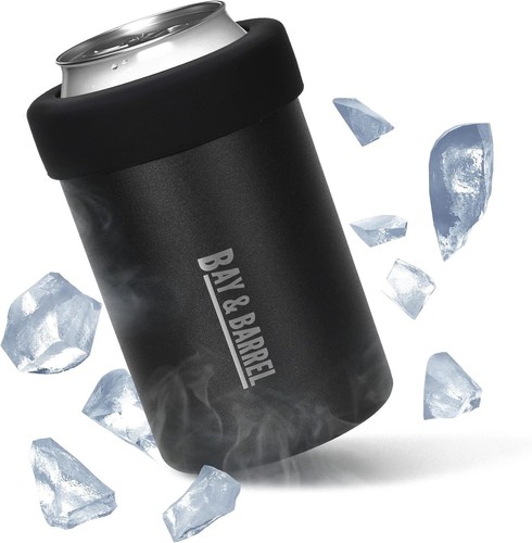 Black koozie stubby beer drink - beer,