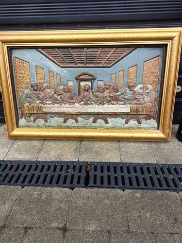 Last supper cast iron framed - last,