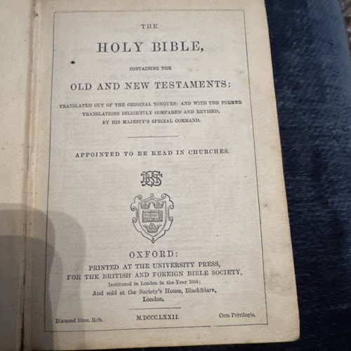 The holy bible 1872 - bible, rare