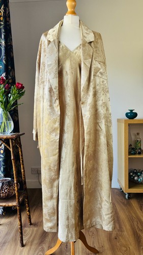 Vintage bhs peignoir - peignoir, gold