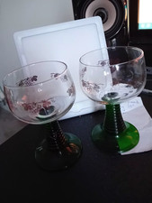 Pair of Vintage Wine Glasses