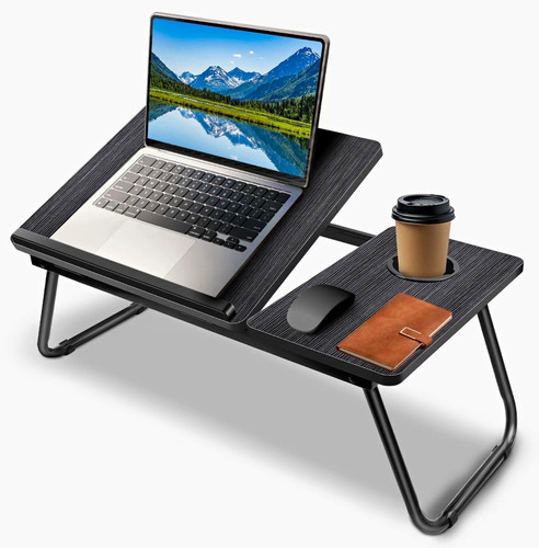 Laptop bed table black folding - laptop,