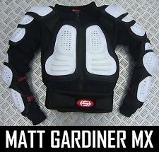 STERN 2 MOTOCROSS MX BIKE ENDURO BODY ARMOUR BIONIC II JACKET SUIT WHITE 