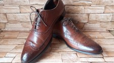 Russell & Bromley Brown leather Derby Wingtip Brogues UK 8  EU 42
