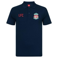 Liverpool FC Mens Polo Shirt Crest OFFICIAL Football Gift