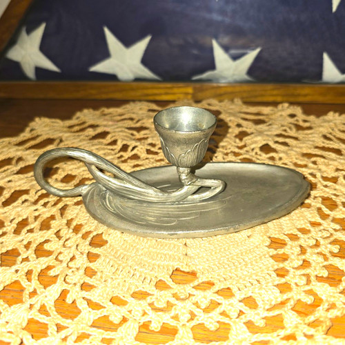 Antique art nouveau pewter - art,
