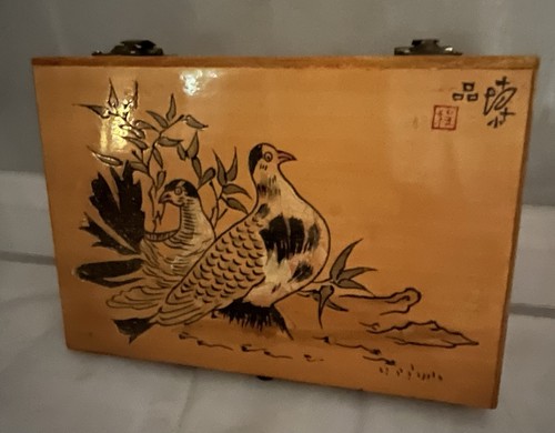 Vintage hand painted - hand-painted, wooden