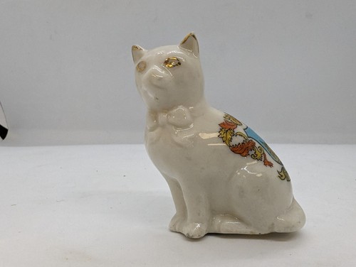 Swan china crested ware - china, cat