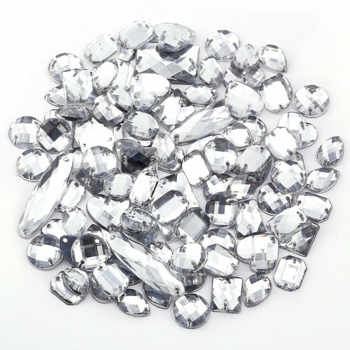 Clear rhinestone gem mix - clear,