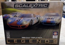 C3896A SCALEXTRIC PRISTINE FORD GT40 LE MANS 1968 GULF RACING TEAM LTD. EDITION!