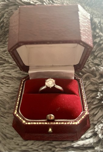 Platinum engagement ring - platinum,