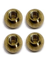4 small solid Brass BED KNOBS 12 mm B7 vintage style COT hollow heavy polished