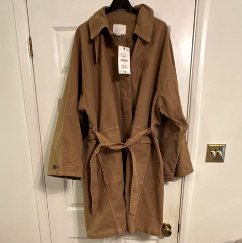 Zara beige women l trench - zara, m/l