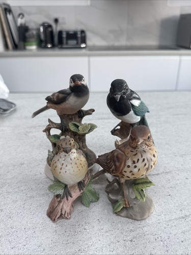 Porcelain bird ornaments - porcelain,