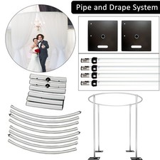 Telescopic Pipe and Drape Stand Kit Wedding Backdrop Upright Crossbar Base Plate