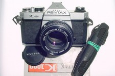 Pentax K1000 35mm Film SLR Manual Camera + Pentax 50/1.4 smc Lens - As Mint
