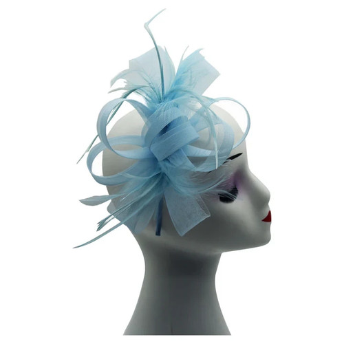 Feather looped fascinator - looped, &