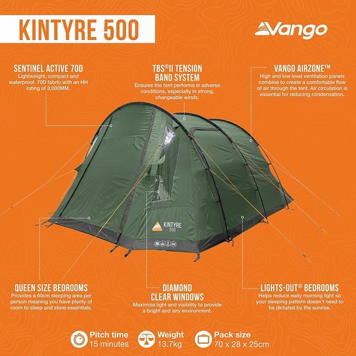 Vango kintyre 500 man - kintyre, tunnel